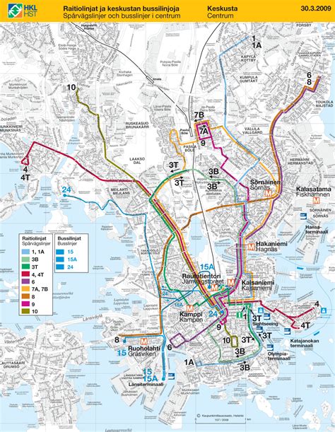 Large detailed transport map of Helsinki city. Helsinki city large detailed transport map ...