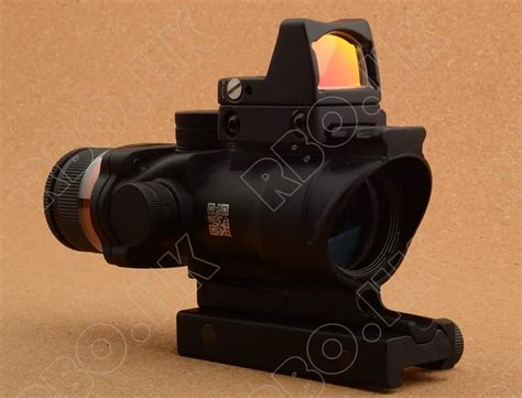 Tactical trijicon acog style 4x32 Red Dot Rifle Scope Red Fiber Optics And Red Dot Sight Scope ...