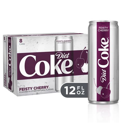 Diet Coke Slim Can Soda, Feisty Cherry, 12 Fl Oz, 8 Count - Walmart.com