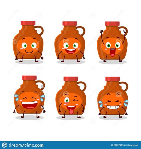 Cartoon Character of Maple Syrup with Smile Expression Stock Vector - Illustration of flow ...