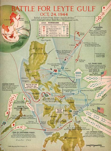 This Vintage Map Shows the 'Greatest Battle in the History of Naval ...