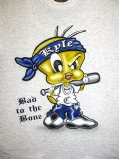 Airbrushed Custom Gangster Tough Tweety Bird by TShirtHeavenNola, $20.00 Dope Cartoons, Dope ...