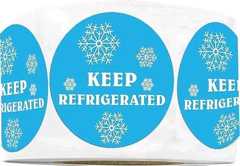 Amazon.com : wootile Keep Refrigerated Stickers Waterproof 1.5 Inch Fluorescent Round Dots Blue ...