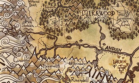 Bíld's Map (Misty Mountains to Mirkwood) | The Laurelin Archives