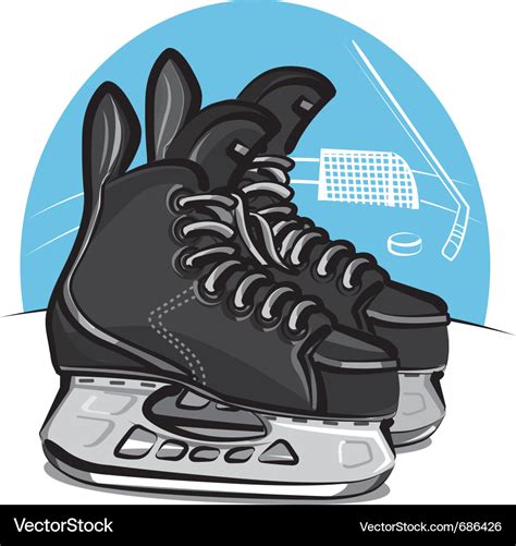 Hockey skates Royalty Free Vector Image - VectorStock