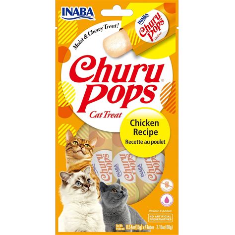 Inaba Churu Pops Chicken Receipe Cat Treats, 2.16 oz., Count of 24 | Petco