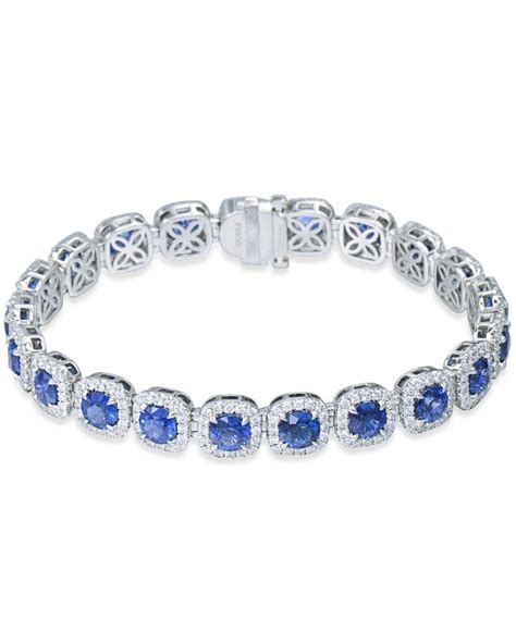 Sapphire and Diamond Tennis Bracelet - Turgeon Raine