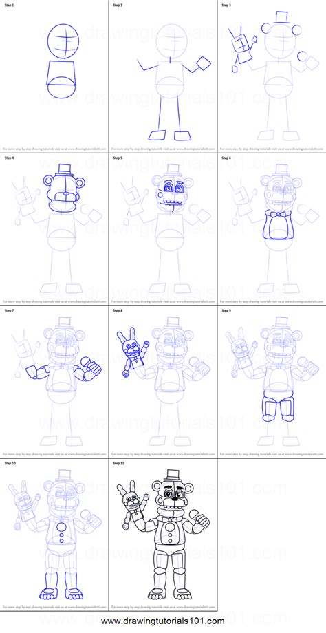 Learn to Draw Funtime Freddy with a Printable Drawing Sheet