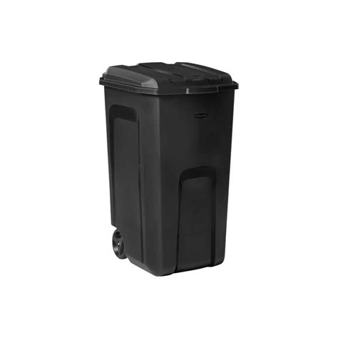 Hyper Tough 45 Gallon Wheeled Heavy Duty Plastic Garbage Can, Attached Lid, Black | lupon.gov.ph