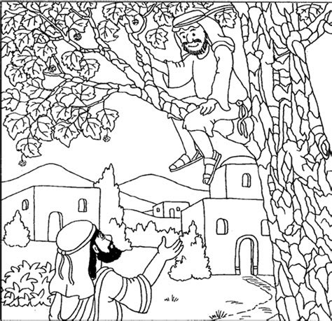 Bible: NT Zacchaeus | Zacchaeus ... - Coloring Home