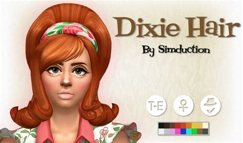 Dixie Hair by Simduction | Sims 4, Sims hair, Sims