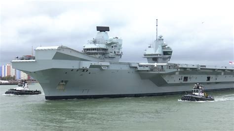 HMS Queen Elizabeth leaves Portsmouth for sea trials 15th May 2023 at 1:12pm – John's Navy and ...