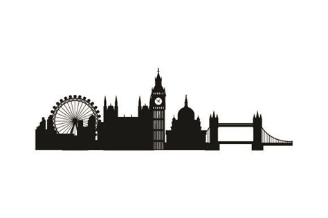 Skyline Silhouette of London SVG Cut file by Creative Fabrica Crafts · Creative Fabrica ...