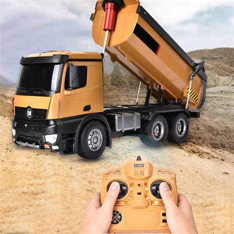 Toys & Hobbies 1:14 Wireless Remote Control Engineering Dump Truck 2.4G Dump Truck Machine On ...