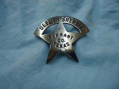 VINTAGE DEPUTY SHERIFF TARRANT COUNTY TEXAS HAT BADGE -- Antique Price ...