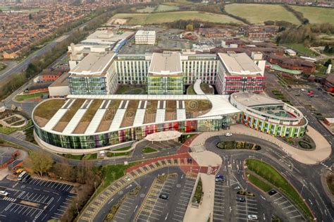 Aerial View of the Kings Mill Hospital Nottingham, England Editorial ...