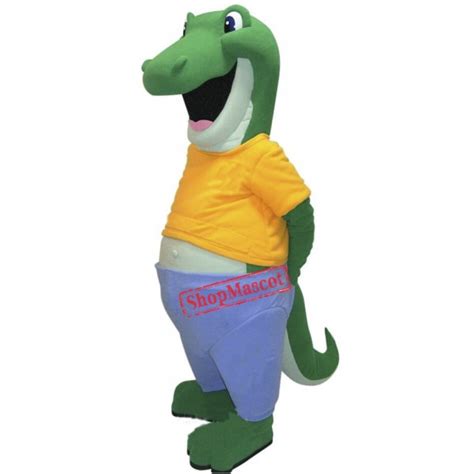 High Quality Happy Alligator Mascot Costume