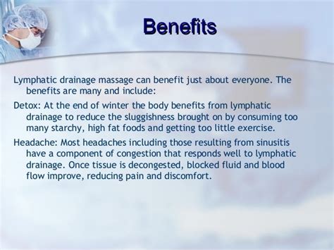 Therapeutic benefits of manual lymphatic drainage