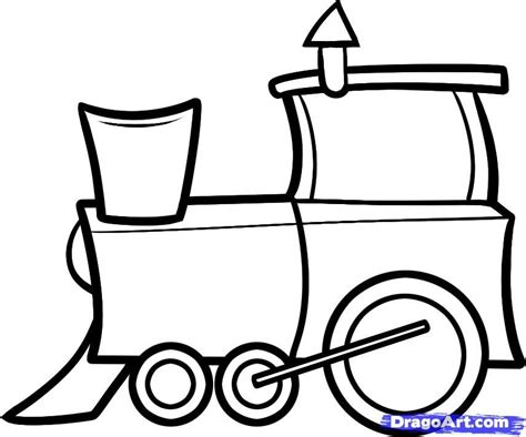 How to Draw a Train for Kids, Step by Step, Trains, Transportation, FREE Online Drawing Tutorial ...