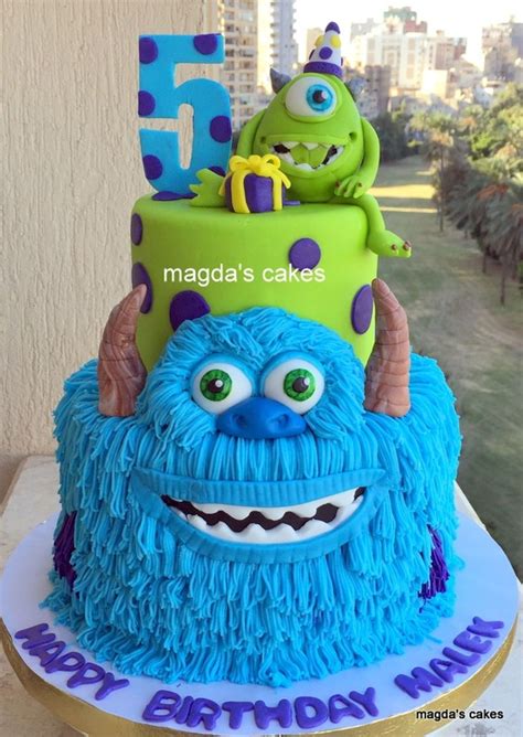 Monster Inc. Cake | Monster inc birthday, Monster birthday parties ...