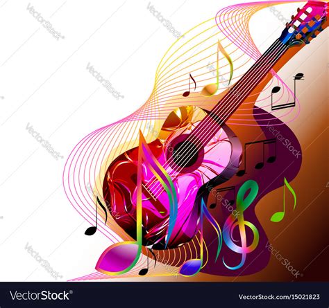 Music banner background with guitar Royalty Free Vector