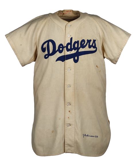 1950 Jackie Robinson Brooklyn Dodgers Game Worn Jersey