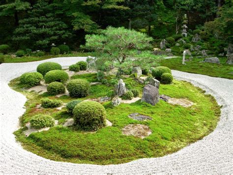 A Japanese Stone Garden stock image. Image of asia, lawn - 16615451