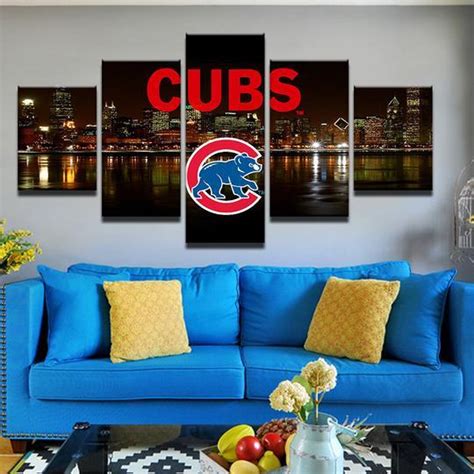 Chicago Cubs 1 – Sport 5 Panel Canvas Art Wall Decor – Canvas Storm