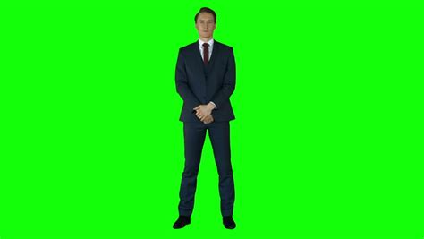 Wear View Of Businessman Thinking On Green Screen In Ultra Hd Stock ...