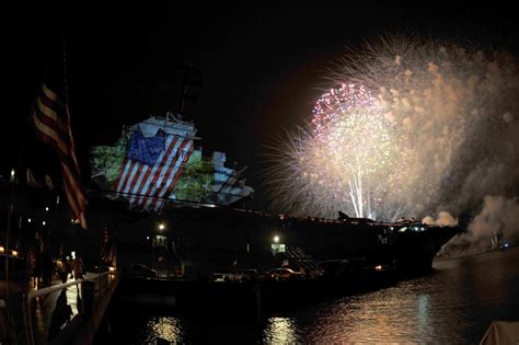 Patriots Point 4th of July Fireworks Blast: USS Yorktown Flight Deck Pass, Charleston SC - Jul 4 ...