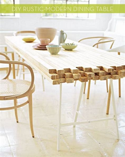 DIY Rustic-Modern Dining Table | Modern rustic dining table, Modern ...