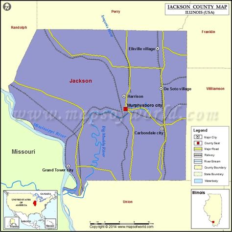 Jackson County Map, Illinois