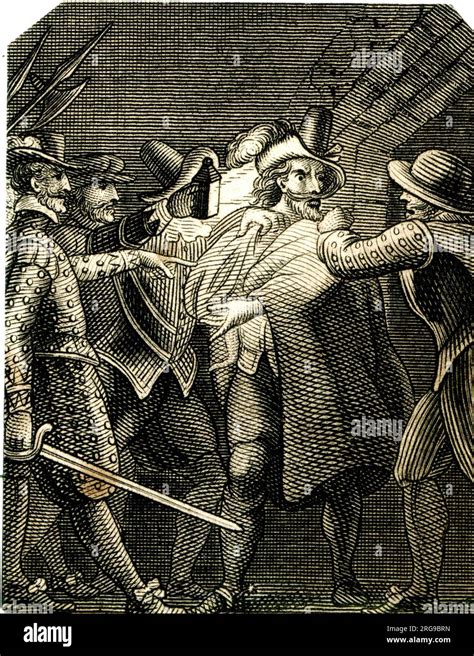 Arrest of Guy Fawkes - 18th century engraving Stock Photo - Alamy