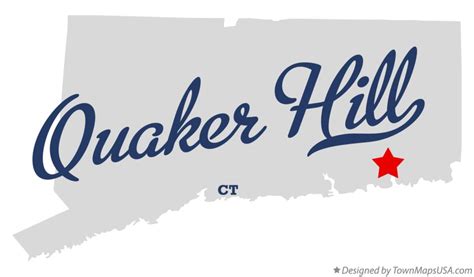 Map of Quaker Hill, CT, Connecticut