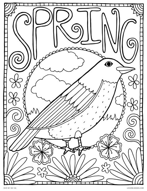 Printable Coloring Pages Spring