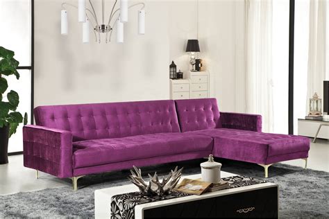 Chic Home Kiefer Velvet Right Facing Convertible Sectional Sofa Bed - Walmart.com