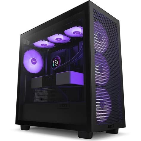 NZXT H7 Flow RGB Mid-Tower Case (Black) CM-H71FB-R1 B&H Photo