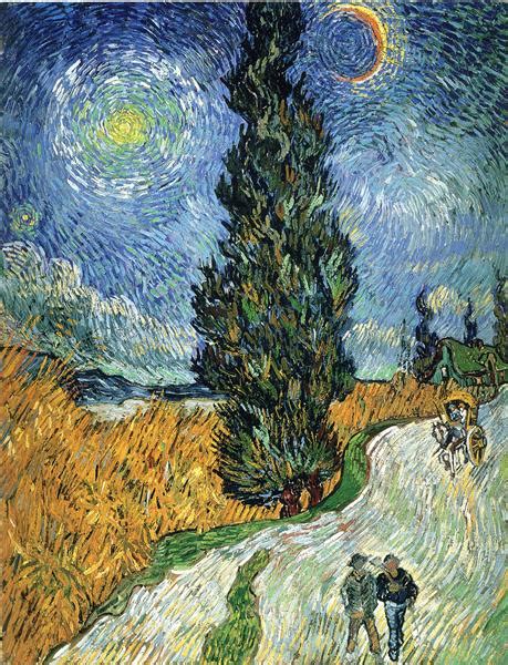 Road with Cypresses, 1890 - Vincent van Gogh - WikiArt.org