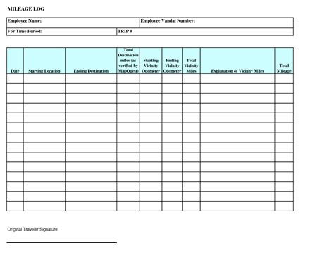 Printable Mileage Log - 26+ Examples, Format, How to Make, Pdf