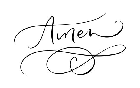 Download Amen calligraphy Bible text. Christian phrase isolated on ...