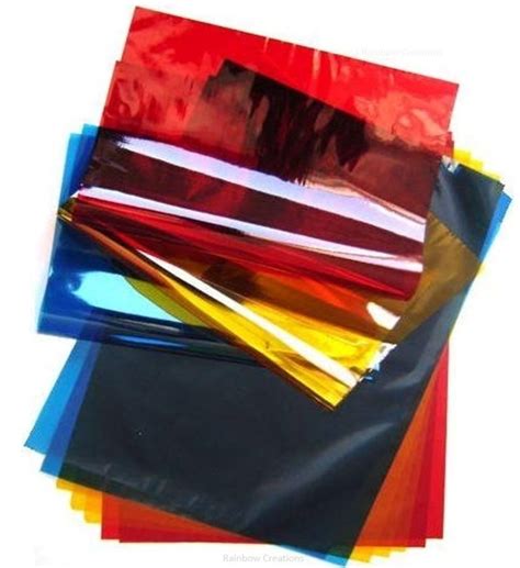 Coloured Cellophane Sheets Paper & Card Paper Coloured