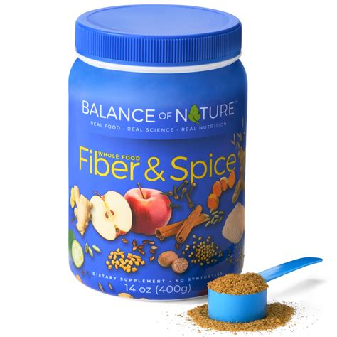 Balance of Nature Fiber & Spice - Supports Colon Cleanse, Gut Health ...