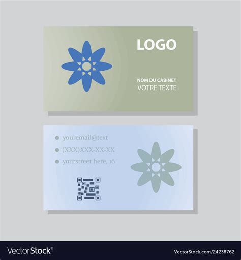 Simple business card with logo or icon for your Vector Image