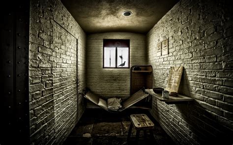 HD Wallpaper of a Pristine Prison Room: A Reflection on Isolation