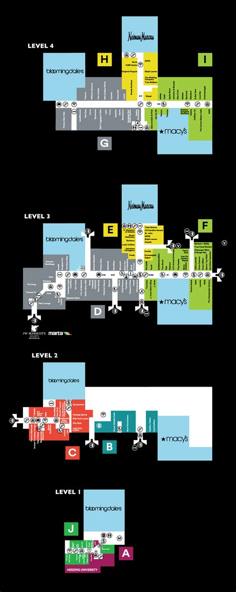 Mall Map of Lenox Square®, a Simon Mall - Atlanta, GA