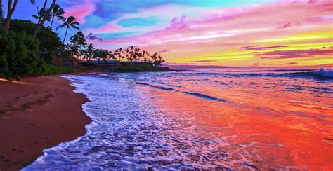 Napili Bay Red (Maui Sunset) – Hawaii Photo Print - Maui Hands