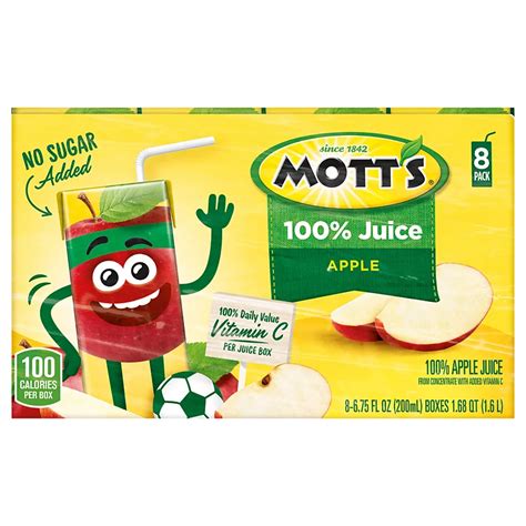 Mott's Original 100% Apple Juice 6.75 oz Boxes - Shop Juice at H-E-B