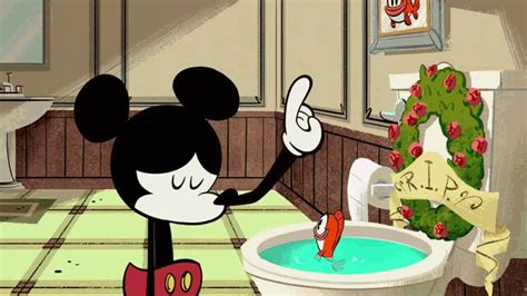 Mickey Mouse Flushed GIF - Mickey Mouse Flushed Bubbles - Discover & Share GIFs