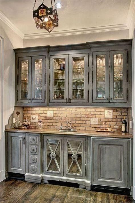 33 Nice Rustic Farmhouse Kitchen Cabinets Design Ideas - HOMYHOMEE