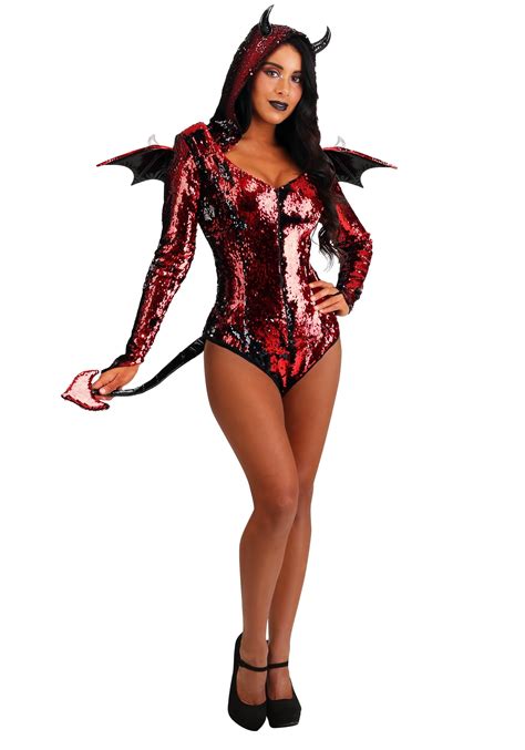 Women's Sequined Devil Costume - Walmart.com